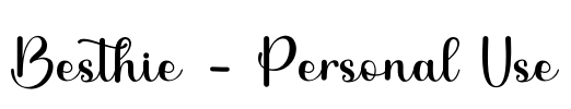 Besthie - Personal Use Font Image