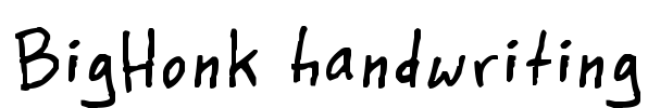 BigHonk handwriting Font Image