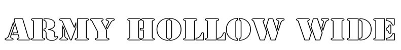 Army Hollow Wide Font Image