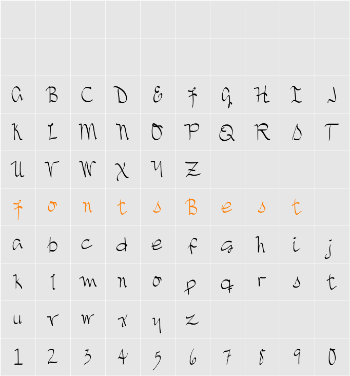 DJB TREASURE HUNT Character Map