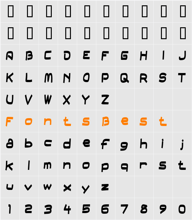 Field Day Filter Character Map
