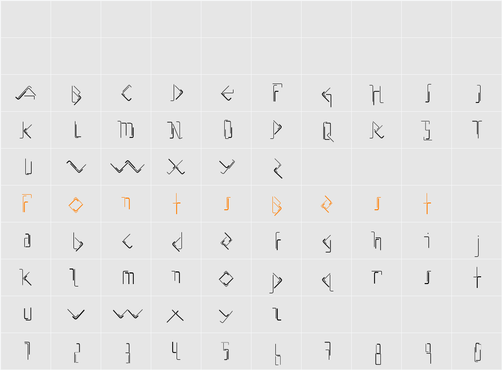 Allen Keys_beta Character Map