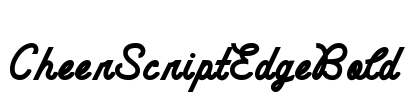 CheerScriptEdgeBold Font Image