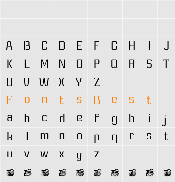 Ashety Light Character Map
