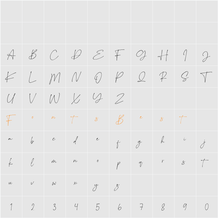 Baskara Character Map