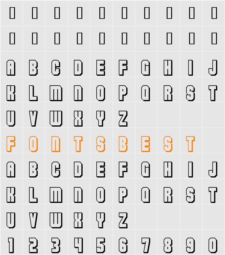 Flashback version 3 Character Map