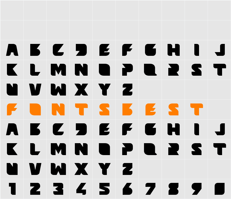 Beams Character Map