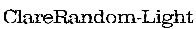 ClareRandom-Light Font Image