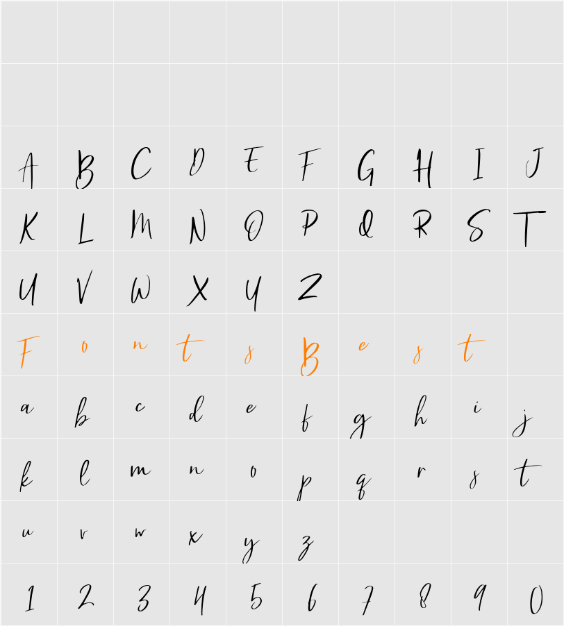 Bethany Character Map