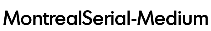 MontrealSerial-Medium Font Image