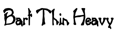 Bart Thin Heavy Font Image