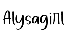 Alysagirl Font Image