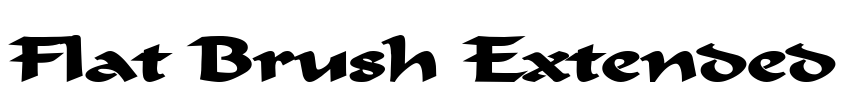 Flat Brush Extended Font Image