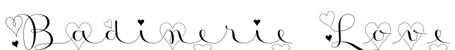 Badinerie Love Font Image