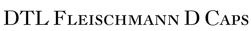 DTL Fleischmann D Caps Font Image