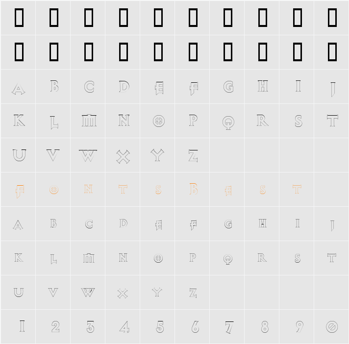 AvalonQuestOutline Character Map