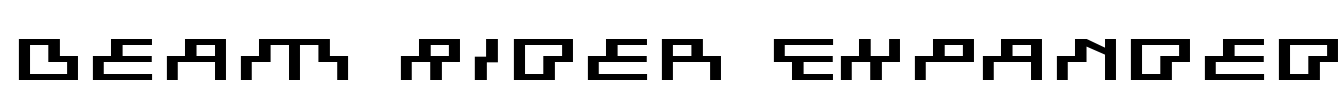 Beam Rider Expanded Font Image