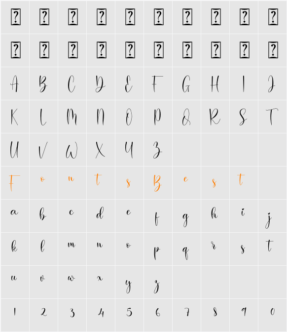 Baiskey Character Map