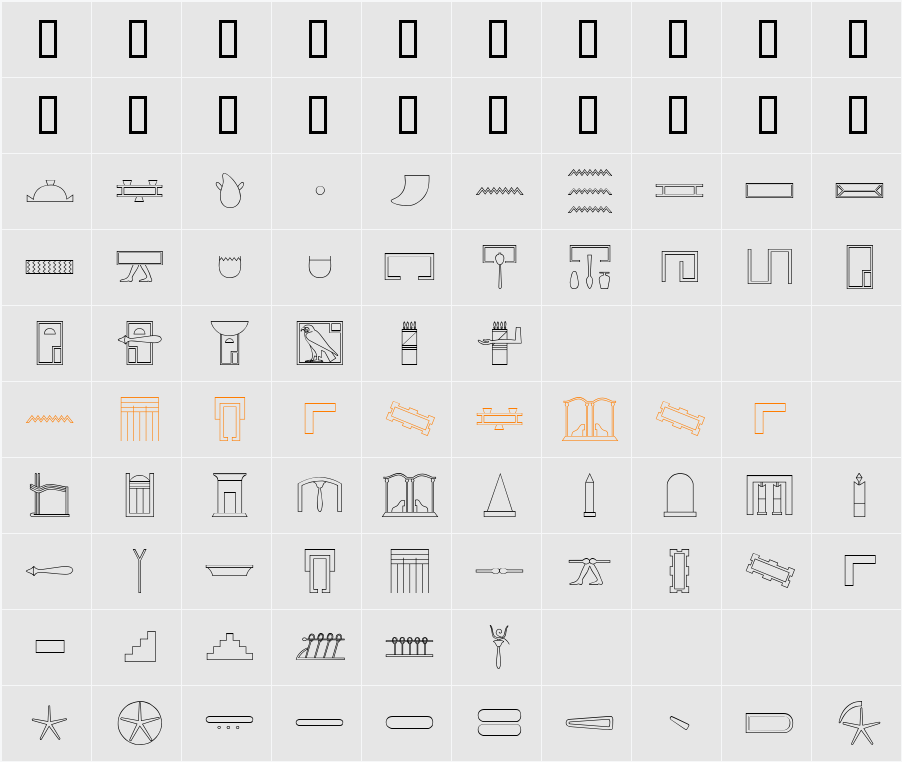 GlyphBasic3 Character Map
