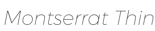 Montserrat Thin Font Image