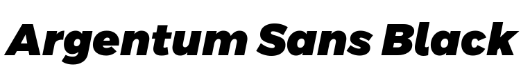 Argentum Sans Black Font Image