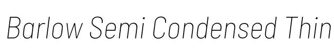 Barlow Semi Condensed Thin