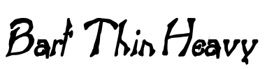 Bart Thin Heavy Font Image