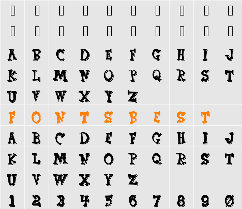 CornFed Character Map