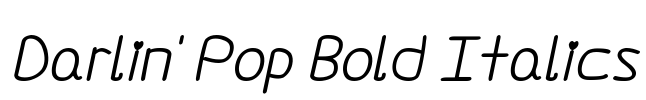Darlin' Pop Bold Italics