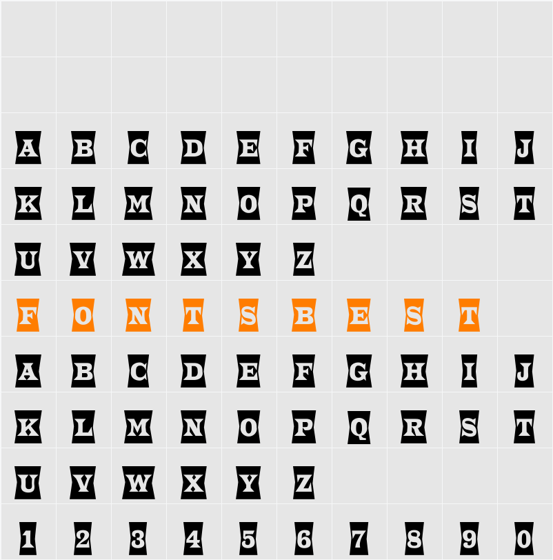 a_TrianglerCmFld Character Map