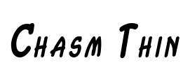Chasm Thin Font Image