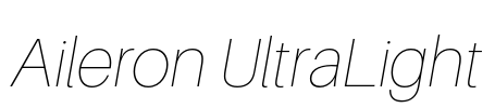 Aileron UltraLight Font Image