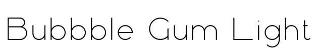 Bubbble Gum Light Font Image
