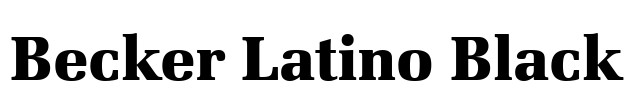 Becker Latino Black Font Image