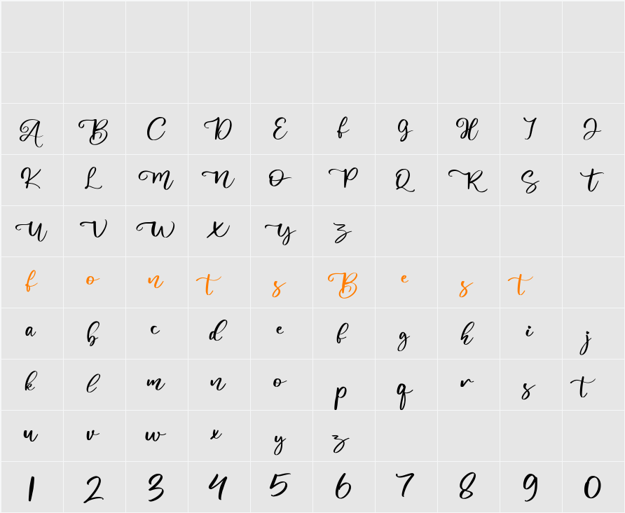 Abiland Character Map