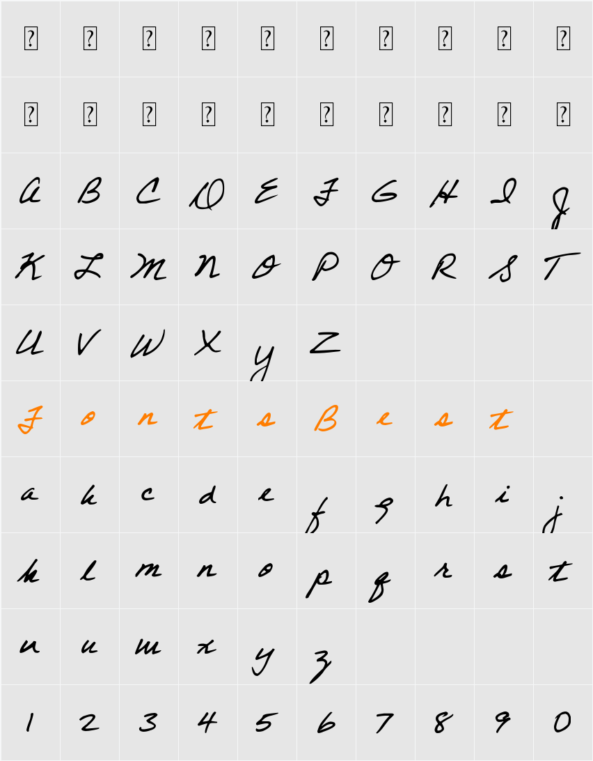 DJB This Moment Character Map