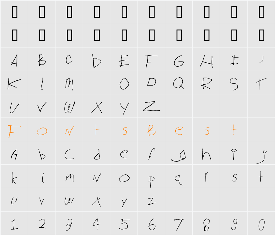 Big Log Character Map