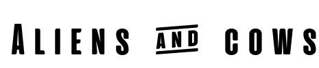 Aliens & cows Font Image