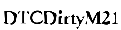 DTCDirtyM21 Font Image