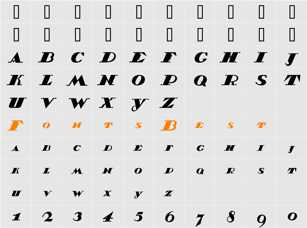 Belukha Character Map