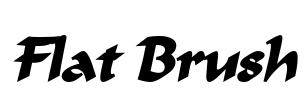 Flat Brush Font Image