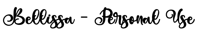 Bellissa - Personal Use Font Image