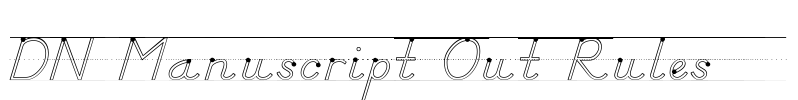 DN Manuscript Out Rules Font Image