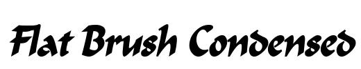 Flat Brush Condensed Font Image
