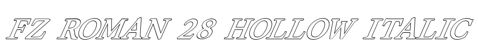FZ ROMAN 28 HOLLOW ITALIC