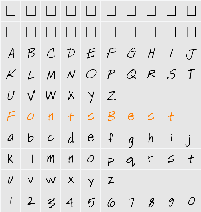 Basha Character Map