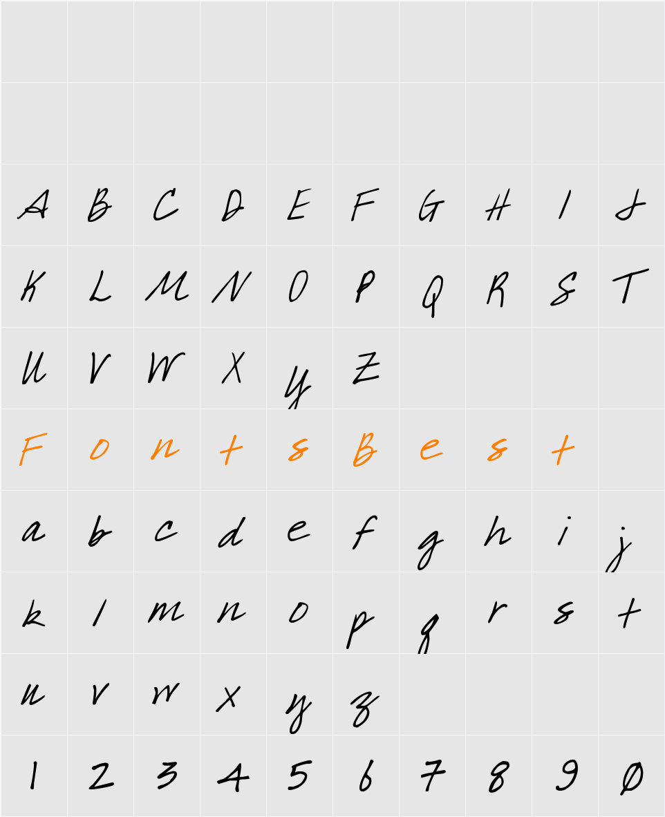 DJB What a Babe Character Map