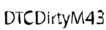 DTCDirtyM43 Font Image