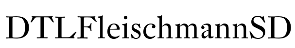 DTLFleischmannSD Font Image