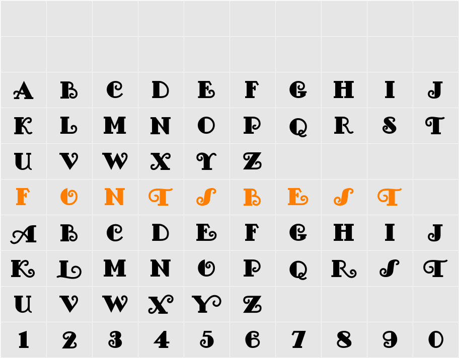 FancyPants Character Map